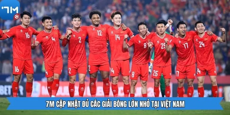 7m cập nhật đủ các giải bóng lớn nhỏ tại Việt Nam